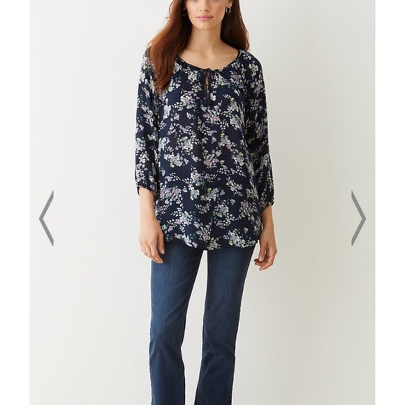 J. Jill Tops - J.Jill Floral Gossamer floral boho Tunic Top xl